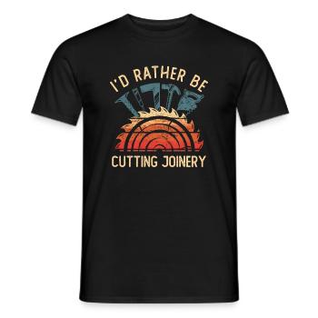 Je préfère être Menuisier Artisan Charpentier - T-shirt homme - noir - Devant - AI Model Male 178 light (178cm)