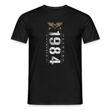 Edition Limitée 1984 Force et Honneur Anniversaire - T-shirt homme - noir - Devant - AI Model Male 178 light (178cm)