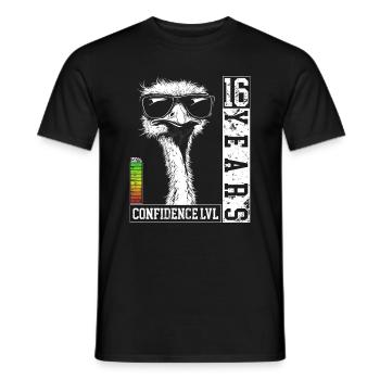 16 Jahre Geburtstag Teenager Strauß Vogel Geschenk - Männer T-Shirt - Schwarz - Vorne - AI Model Male 178 light (178cm)