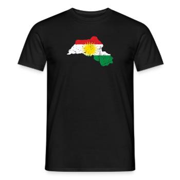 Son Biji Kurdistan - Don kurde avec le Kurdistan - T-shirt homme - noir - Devant - AI Model Male 178 light (178cm)