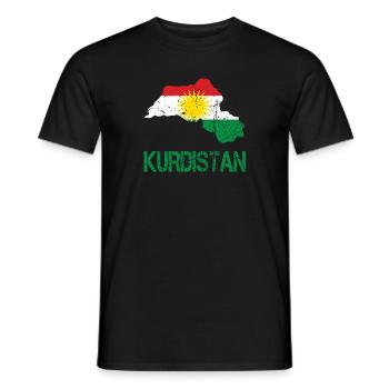 Son Biji Kurdistan - cadeau kurde avec - T-shirt homme - noir - Devant - AI Model Male 178 light (178cm)