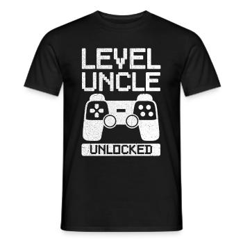 Level Uncle unlocked Design pour votre oncle - T-shirt homme - noir - Devant - AI Model Male 178 light (178cm)