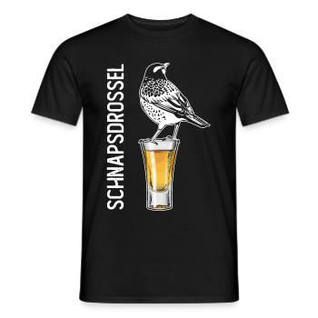 Schnapsdrossel Schnapstrinker Alkohol Schnaps - Männer T-Shirt - Schwarz - Vorne - AI Model Male 178 light (178cm)