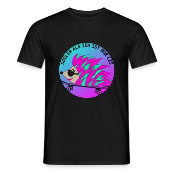 Lustiger Igel mit witziger Spruch - Männer T-Shirt - Schwarz - Vorne - AI Model Male 178 light (178cm)