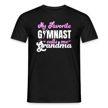 Meine Lieblingsturnerin Nennt Mich Oma Turnsport - Männer T-Shirt - Schwarz - Vorne - AI Model Male 178 light (178cm)