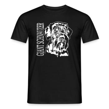 Giant Schnauzer Portrait Hund Hunde IGP Wilsigns - Männer T-Shirt - Schwarz - Vorne - AI Model Male 178 light (178cm)