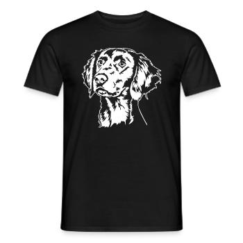 Longhair Weimaraner Portrait Dog Dogs Wilsigns - Men's T-Shirt - black - Front - AI Model Male 178 light (178cm)