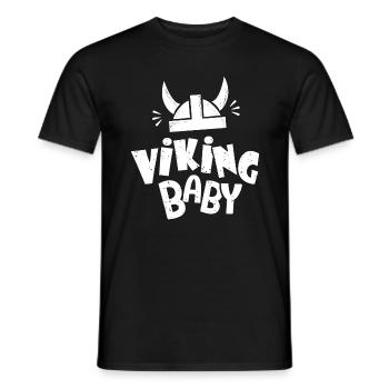 vikinger baby bébé danemark suéde norvége finlande - T-shirt homme - noir - Devant - AI Model Male 178 light (178cm)
