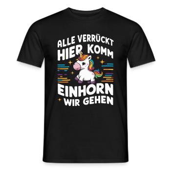 Unicorn Unicorns Mythical Creatures Mystical - Men's T-Shirt - black - Front - AI Model Male 178 light (178cm)