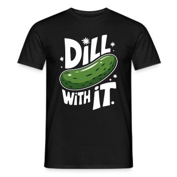 Cucumber Pickle Pickle Food Dill - Men's T-Shirt - black - Front - AI Model Male 178 light (178cm)
