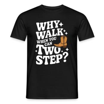Line Dancing Dancing Dancers - Men's T-Shirt - black - Front - AI Model Male 178 light (178cm)