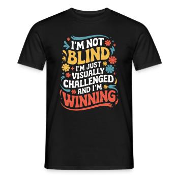 Aveugle Personnes malvoyantes - T-shirt homme - noir - Devant - AI Model Male 178 light (178cm)