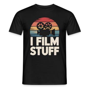 Filmemacher Filmregisseur Kameramann Film - Männer T-Shirt - Schwarz - Vorne - AI Model Male 178 light (178cm)