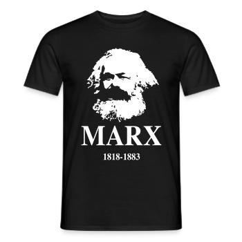 Karl Marx 200e anniversaire - T-shirt homme - noir - Devant - AI Model Male 178 light (178cm)
