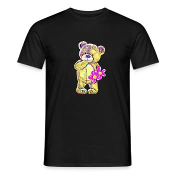 Teddybär - Männer T-Shirt - Schwarz - Vorne - AI Model Male 178 light (178cm)