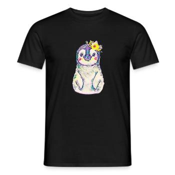 Penguin - Men's T-Shirt - black - Front - AI Model Male 178 light (178cm)