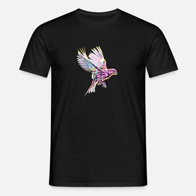 Vogel - Männer T-Shirt - Schwarz