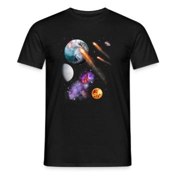 Univers - T-shirt homme - noir - Devant - AI Model Male 178 light (178cm)