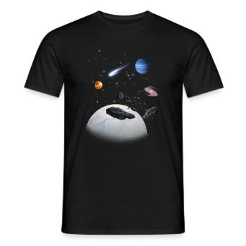 Solar system - Men's T-Shirt - black - Front - AI Model Male 178 light (178cm)