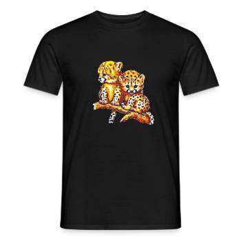 Guépards - T-shirt homme - noir - Devant - AI Model Male 178 light (178cm)