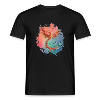 Phoenix - Men's T-Shirt - black - Front - AI Model Male 178 light (178cm)
