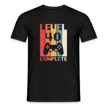 40. Geburtstag Gamer - Männer T-Shirt - Schwarz - Vorne - AI Model Male 178 light (178cm)