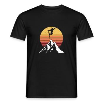 Faire du ski - T-shirt homme - noir - Devant - AI Model Male 178 light (178cm)