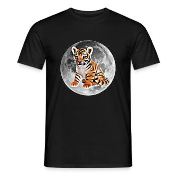 Tiger - Männer T-Shirt - Schwarz - Vorne - AI Model Male 178 light (178cm)