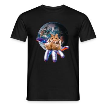 Hamster - Männer T-Shirt - Schwarz - Vorne - AI Model Male 178 light (178cm)