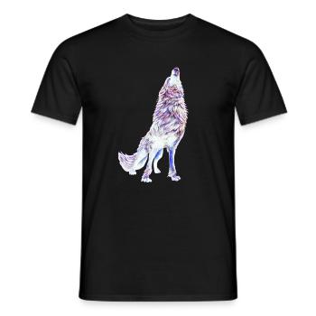 Wolf - T-shirt homme - noir - Devant - AI Model Male 178 light (178cm)