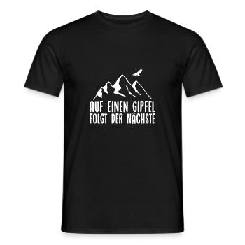 Berge Wandern Bergsport Gipfel Geschenk - Männer T-Shirt - Schwarz - Vorne - AI Model Male 178 light (178cm)