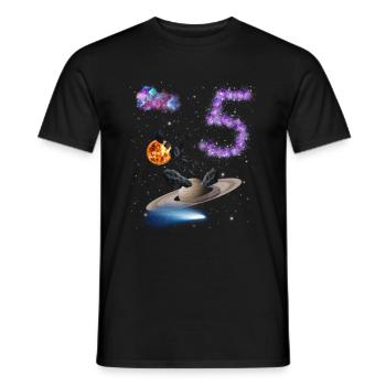 5ème anniversaire - T-shirt homme - noir - Devant - AI Model Male 178 light (178cm)