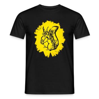 squirrel - Men's T-Shirt - black - Front - AI Model Male 178 light (178cm)