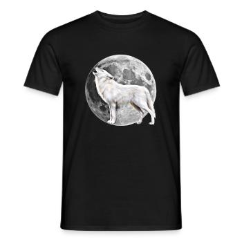 Wolf - T-shirt homme - noir - Devant - AI Model Male 178 light (178cm)