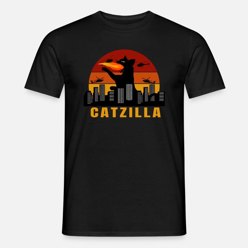 catzilla - Männer T-Shirt - Schwarz