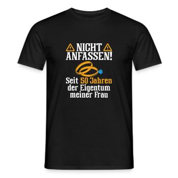 50. Hochzeitstag Goldene Hochzeit Geschenkidee - Männer T-Shirt - Schwarz - Vorne - AI Model Male 178 light (178cm)