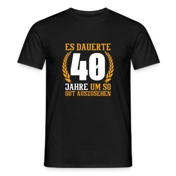 40. Geburtstag Lustige Geschenkidee - Männer T-Shirt - Schwarz - Vorne - AI Model Male 178 light (178cm)