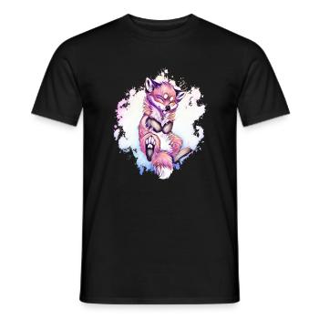 fox - Men's T-Shirt - black - Front - AI Model Male 178 light (178cm)