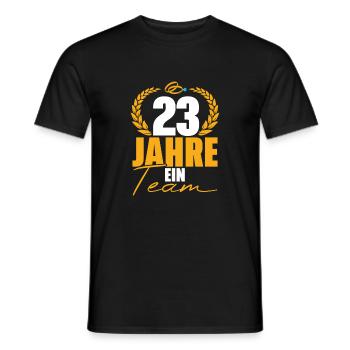 23. Hochzeitstag Titanhochzeit Geschenkidee - Männer T-Shirt - Schwarz - Vorne - AI Model Male 178 light (178cm)
