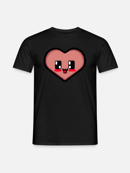 Funny gamer heart - Men's T-Shirt - black