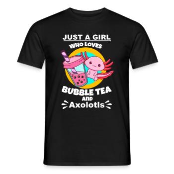 Bubble Tea Bubble Tee Mädchen Geschenk - Männer T-Shirt - Schwarz - Vorne - AI Model Male 178 light (178cm)