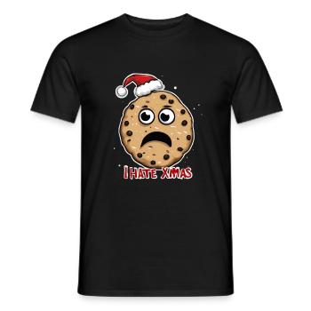 Je déteste Noël Funny Cookie Cookie Bake - T-shirt homme - noir - Devant - AI Model Male 178 light (178cm)