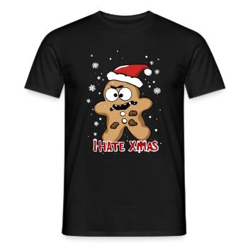 Je déteste Noël Funny Cookie Cookie Mares - T-shirt homme - noir - Devant - AI Model Male 178 light (178cm)