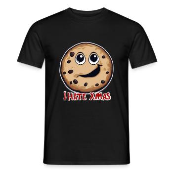 Je déteste Noël Funny Cookie Cookie Avent - T-shirt homme - noir - Devant - AI Model Male 178 light (178cm)