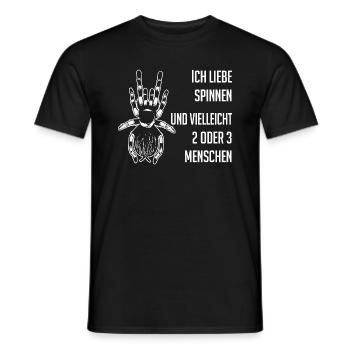 Ich liebe Spinnen und nur wenige Menschen - Männer T-Shirt - Schwarz - Vorne - AI Model Male 178 light (178cm)