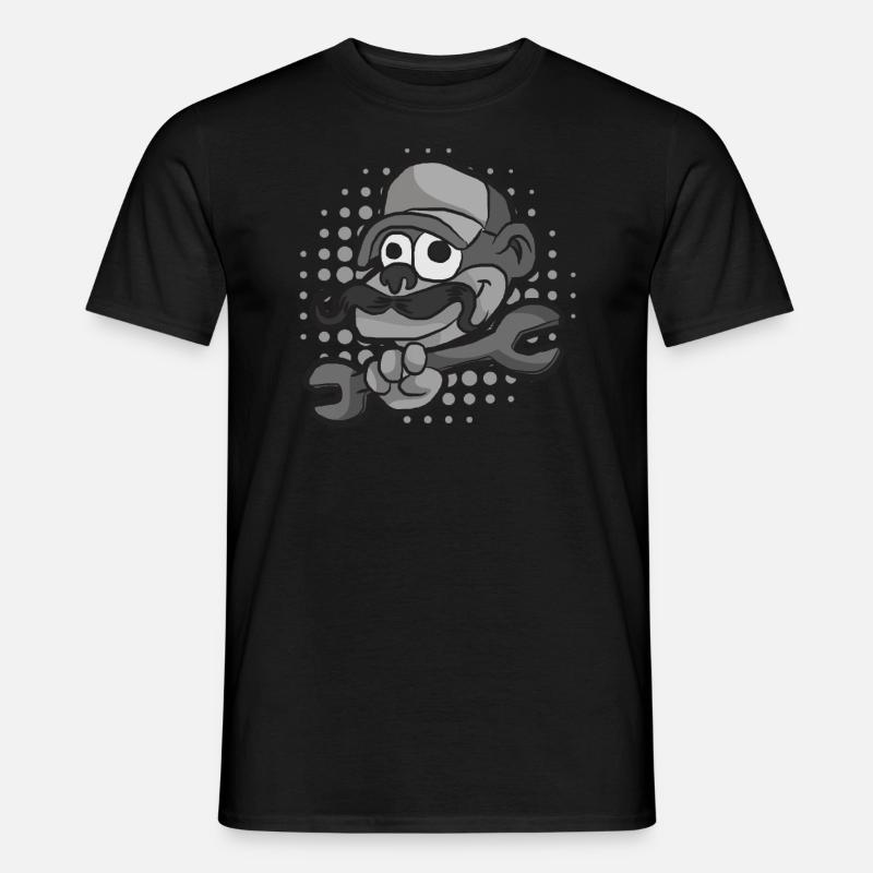 Handwerker Affe - Männer T-Shirt - Schwarz