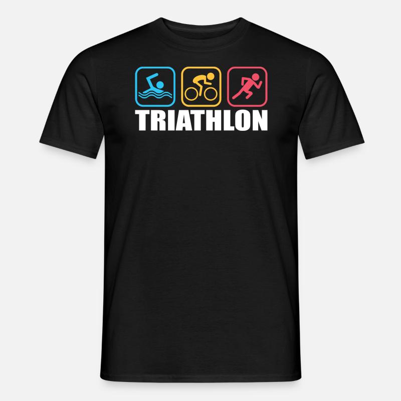 Triathlon - Männer T-Shirt - Schwarz