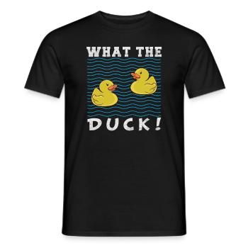 What the Duck - Männer T-Shirt - Schwarz - Vorne - AI Model Male 178 light (178cm)