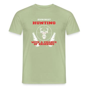 Hunting - Männer T-Shirt - Sage - Vorne - AI Model Male 178 light (178cm)