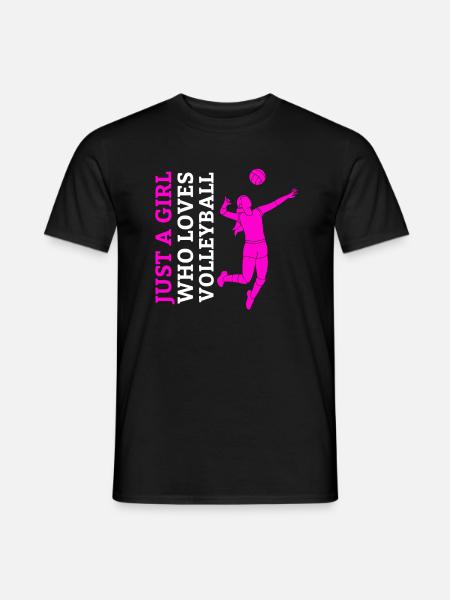 Volleyball Volleyballerin Beachvolleyball Mädchen - Männer T-Shirt - Schwarz